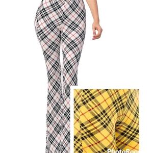 SALE🔥Plaid designer, print stretchy pants